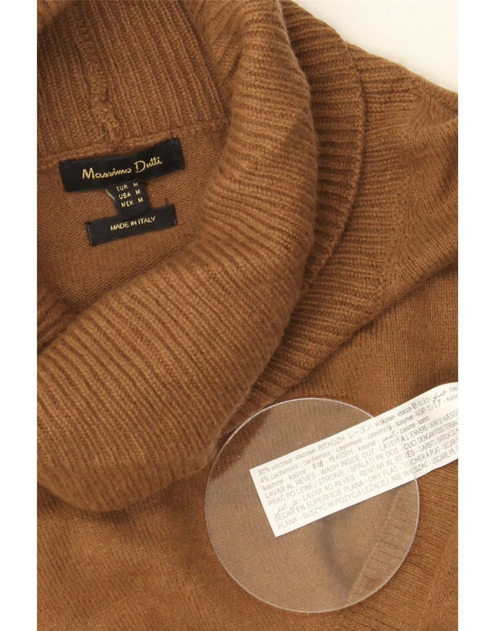 Massimo Dutti Maglione da donna con collo alto e collo alto UK 14 Viscosa marrone medio