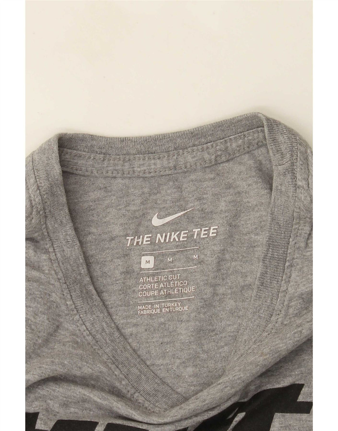 Maglietta Nike da uomo con grafica dal taglio atletico, grigio medio