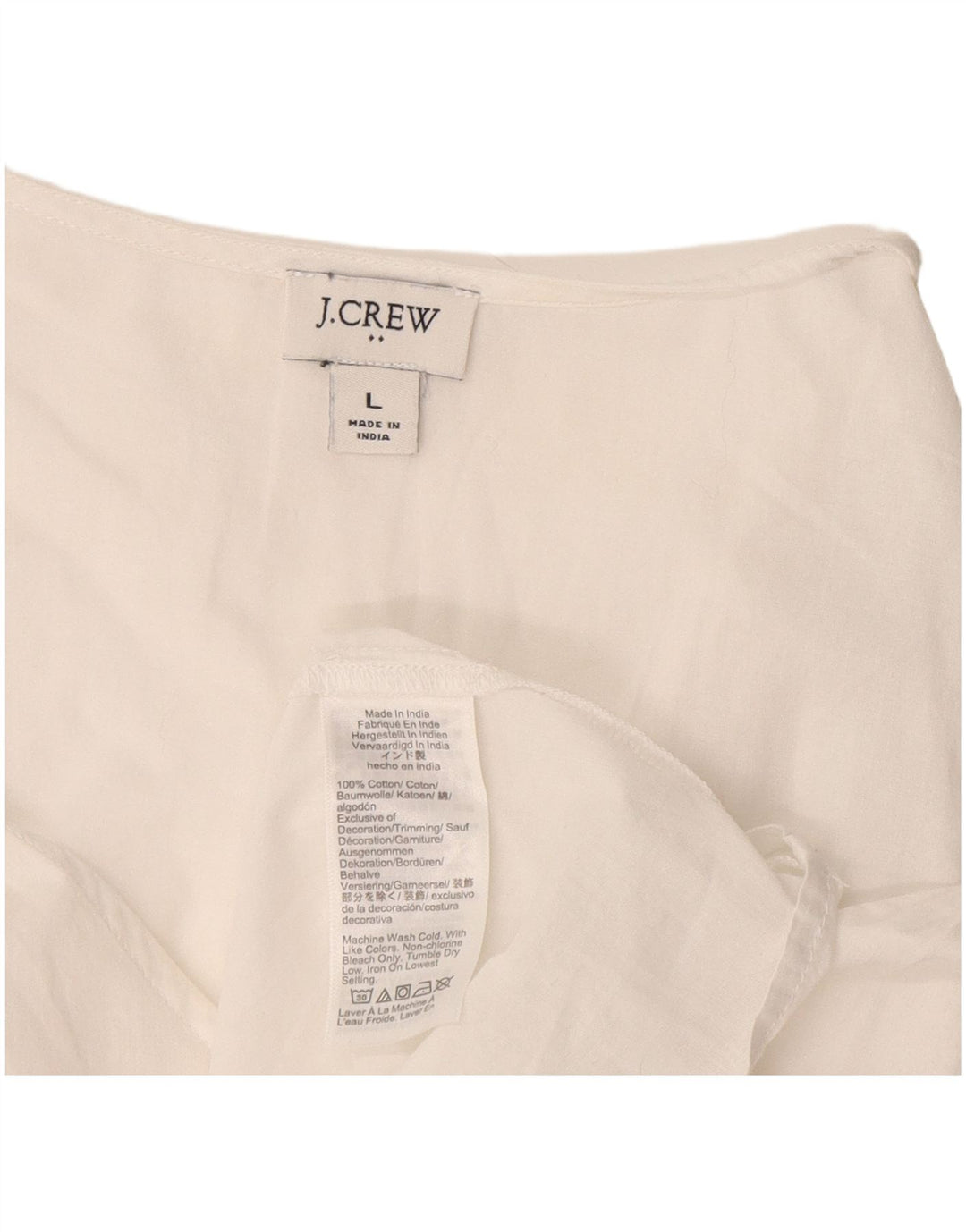 Top in camicetta da donna J. Crew UK 16 grande cotone bianco