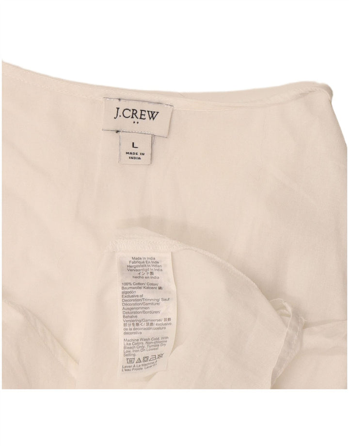 Top in camicetta da donna J. Crew UK 16 grande cotone bianco