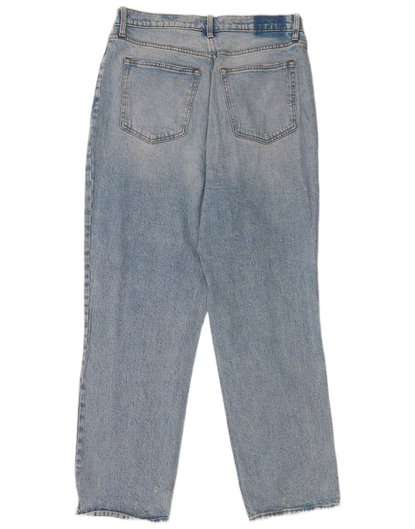 Abercrombie & Fitch Womens Distressed Straight Jeans US 14 XL W32 L26 Blue