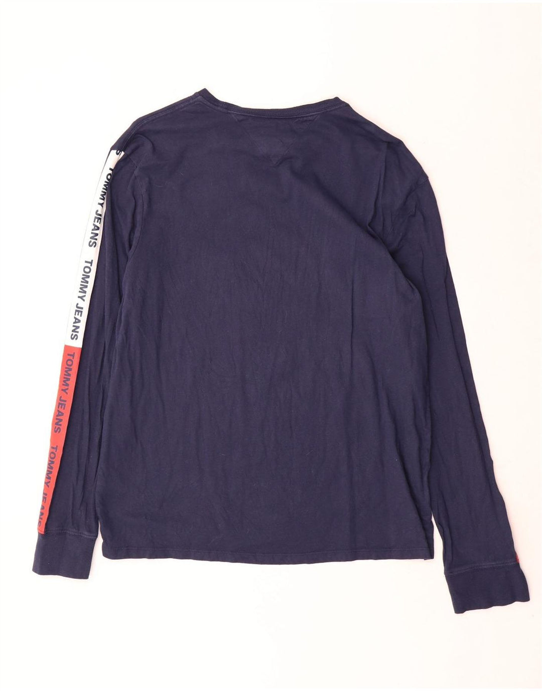 Tommy Hilfiger Uomo Graphic Top Manica Lunga Grande Blu Navy Colourblock