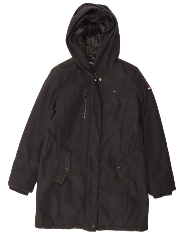 Giacca Parka con cappuccio per ragazze Tommy Hilfiger 13-14 anni in poliestere nero