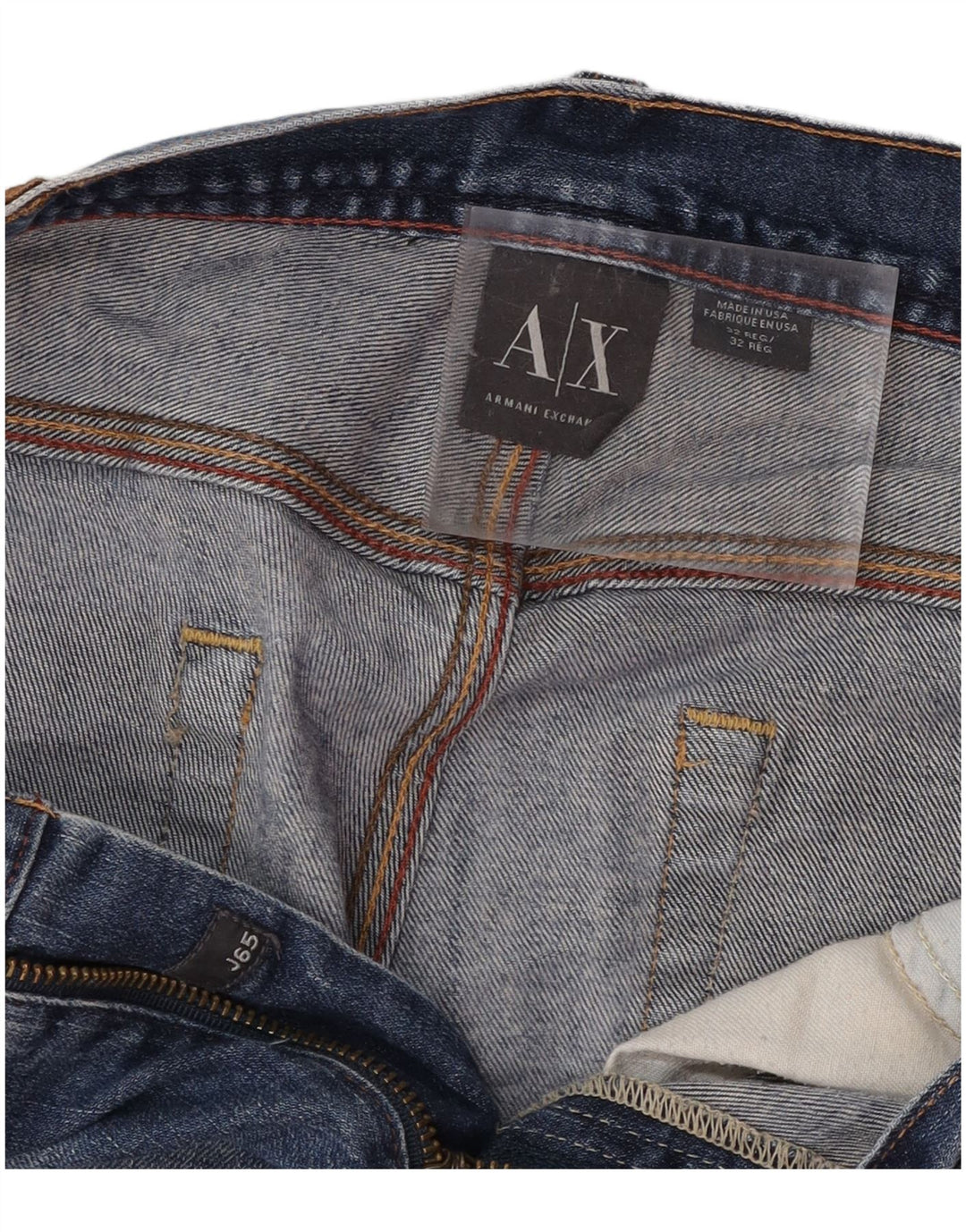 ARMANI EXCHANGE Jeans dritti da uomo W32 L29 cotone blu