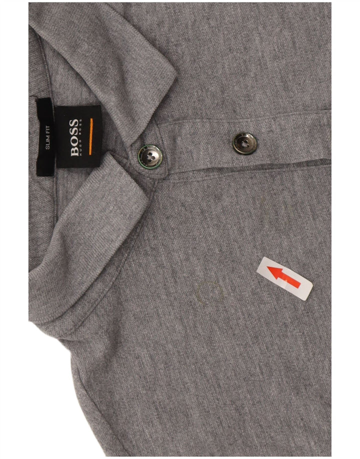 Polo slim fit da uomo Hugo Boss piccola grigia