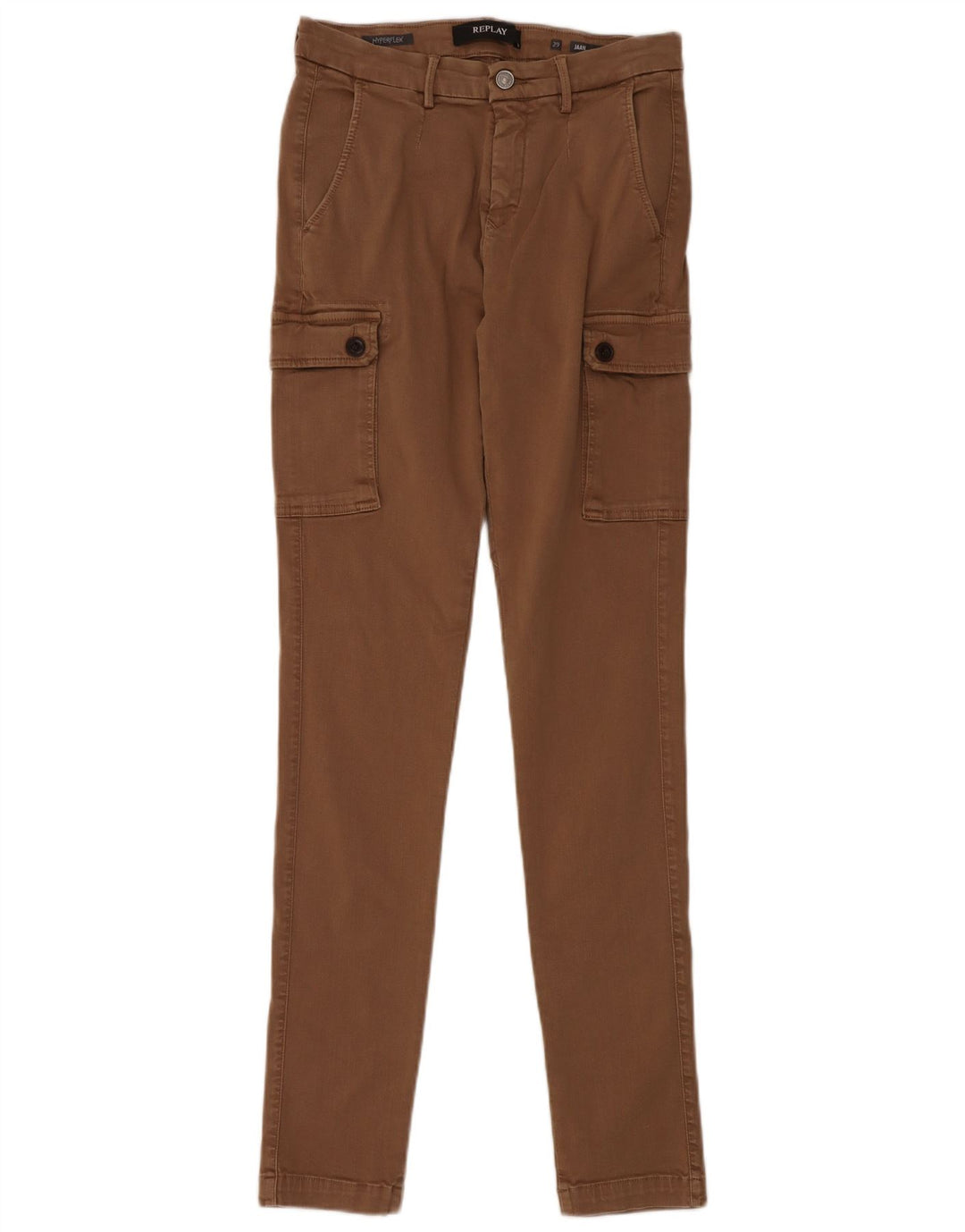 REPLAY Pantaloni cargo skinny Jaan da donna W29 L34 cotone marrone