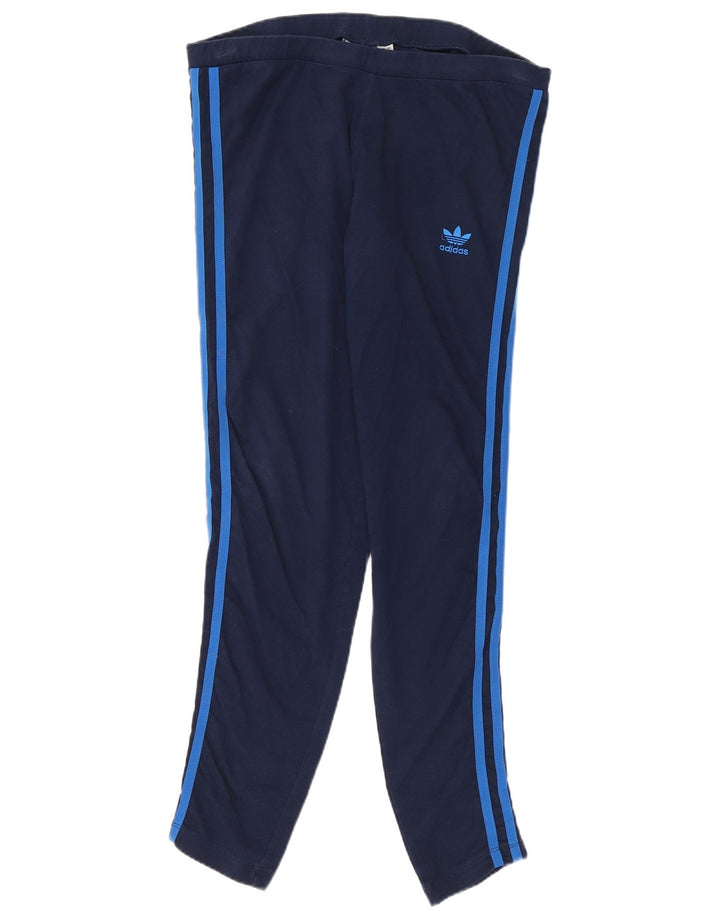 Leggings Adidas da donna UK 16 grande cotone blu navy