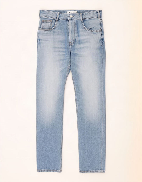 Jeans dritti da donna Zara EU 38 Small W28 L27 Blu