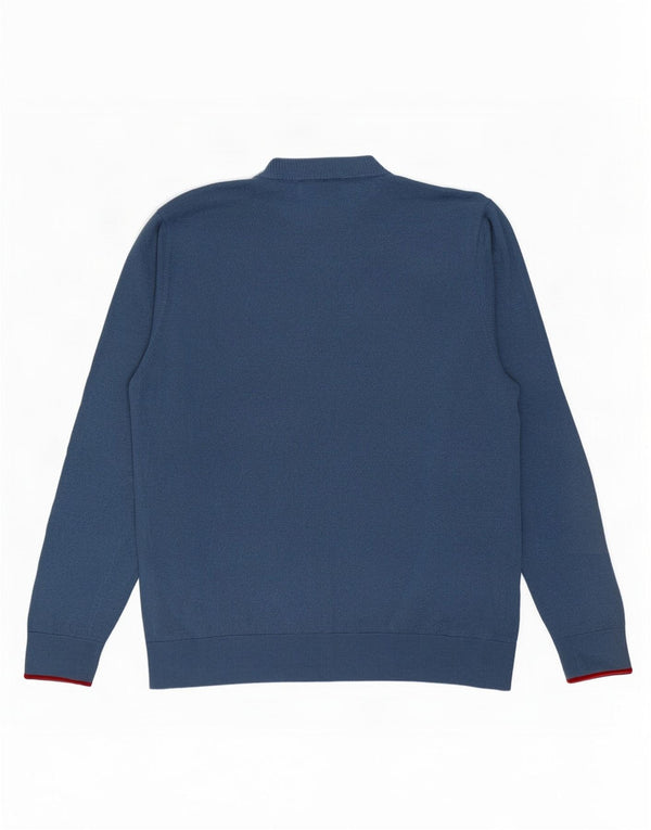 Maglione maglione girocollo da ragazzo Paul Smith 14-15 anni XL lana merino blu
