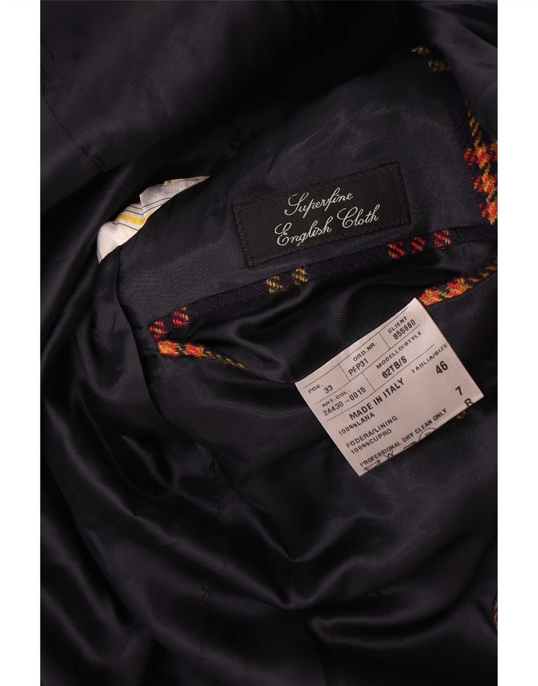 Giacca blazer da uomo a 3 bottoni Sutor Mantellassi IT 46 piccolo check blu navy