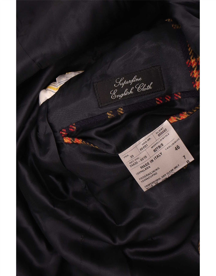 Giacca blazer da uomo a 3 bottoni Sutor Mantellassi IT 46 piccolo check blu navy