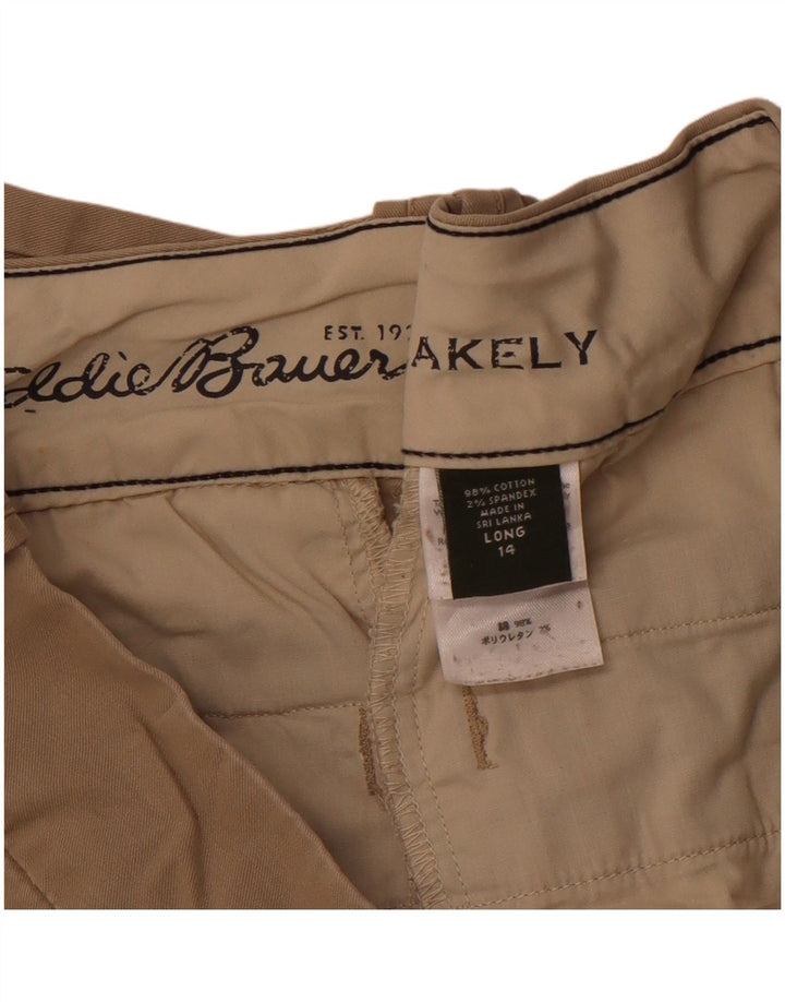 Pantaloni casual da donna EDDIE BAUER Blakely Fit US 14 XL W34 L34 Beige
