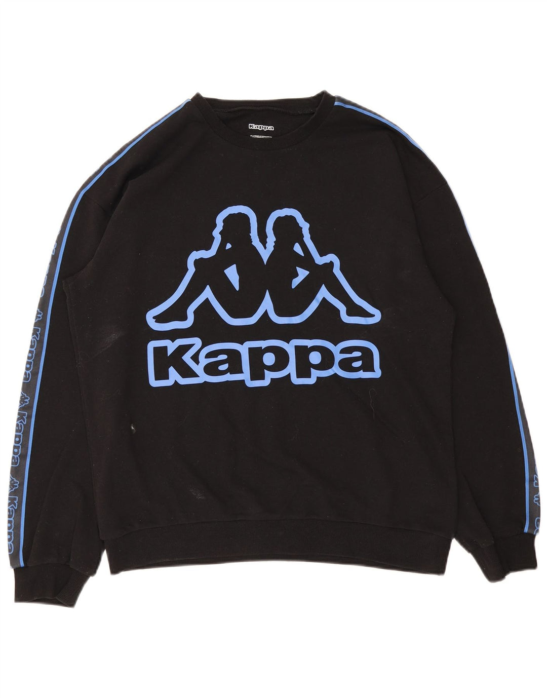 Felpa grafica da uomo Kappa Maglione grande in cotone nero