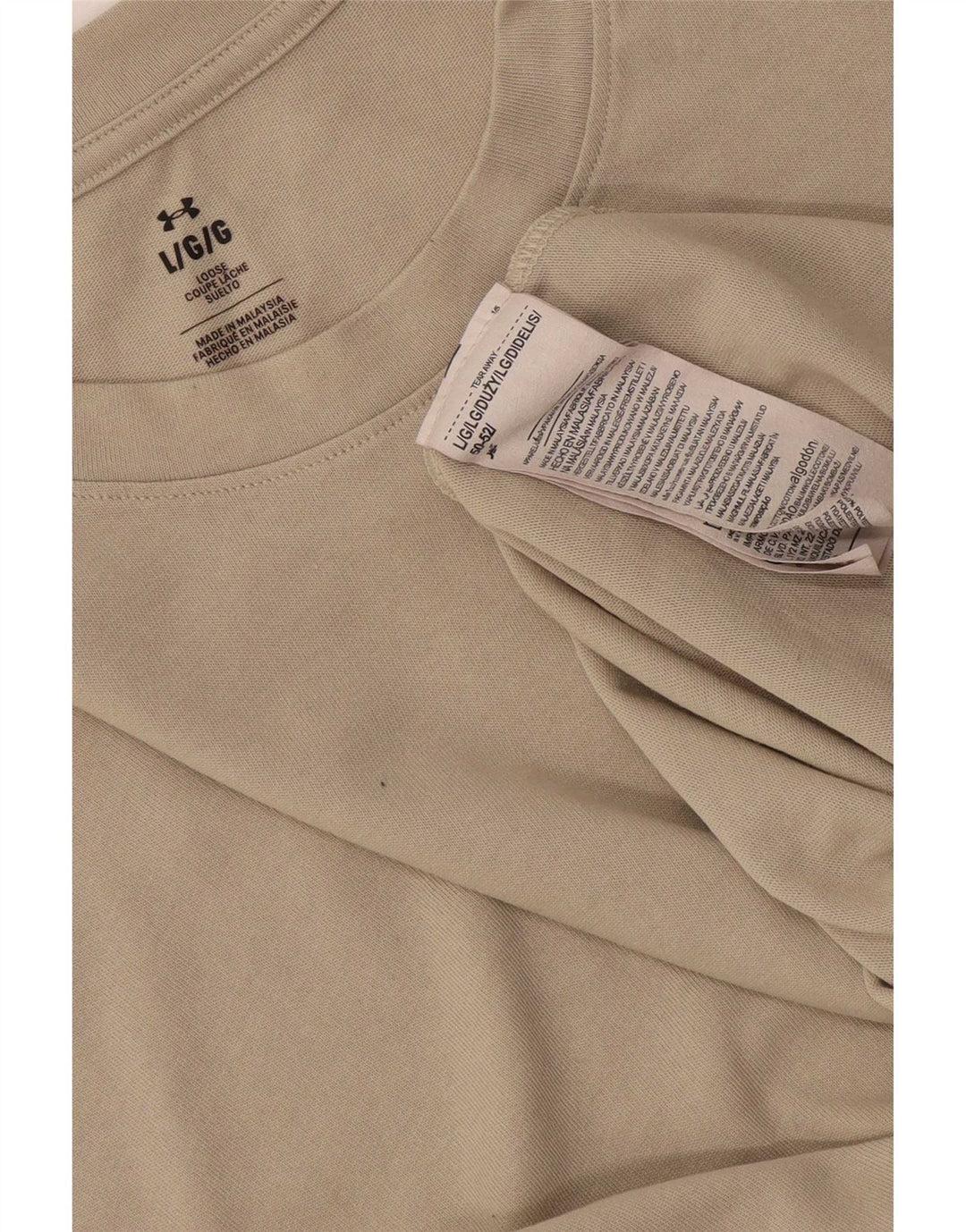 T-shirt da uomo Under Armour Top grande in cotone beige