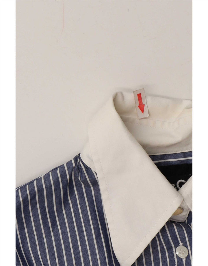 Dolce & Gabbana Camicia Camicetta Donna IT 42 Gessato Blu Medio