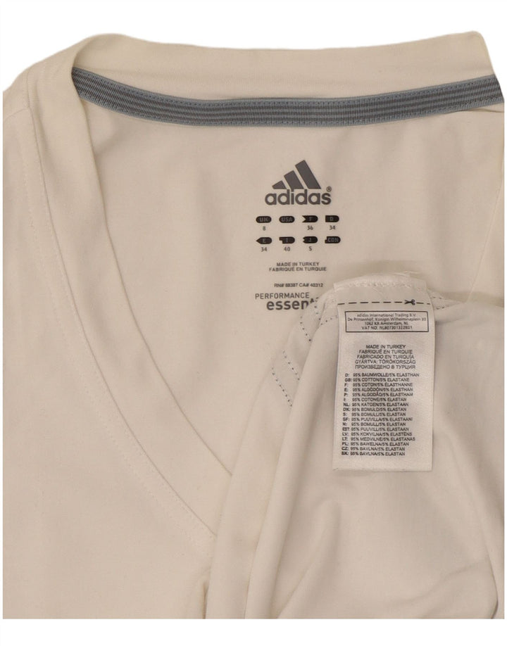 Canotta da donna Adidas UK 8 piccola in cotone bianco