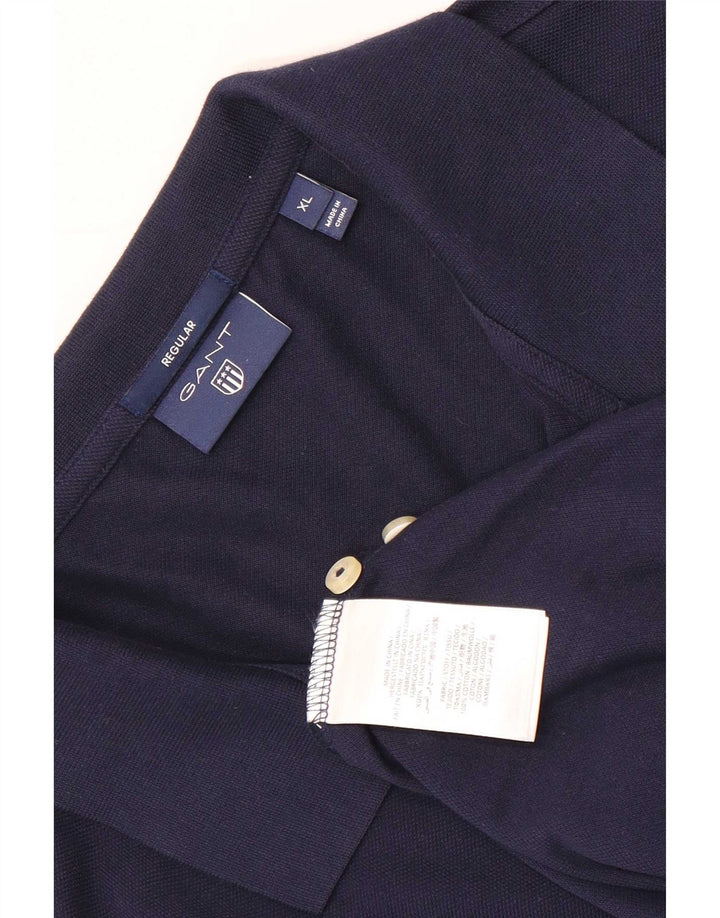 Polo Gant da uomo Regular XL in cotone blu navy