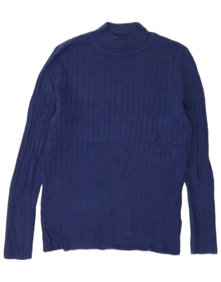 Maglione maglione a collo alto da donna Marks & Spencer UK 14 Blu medio