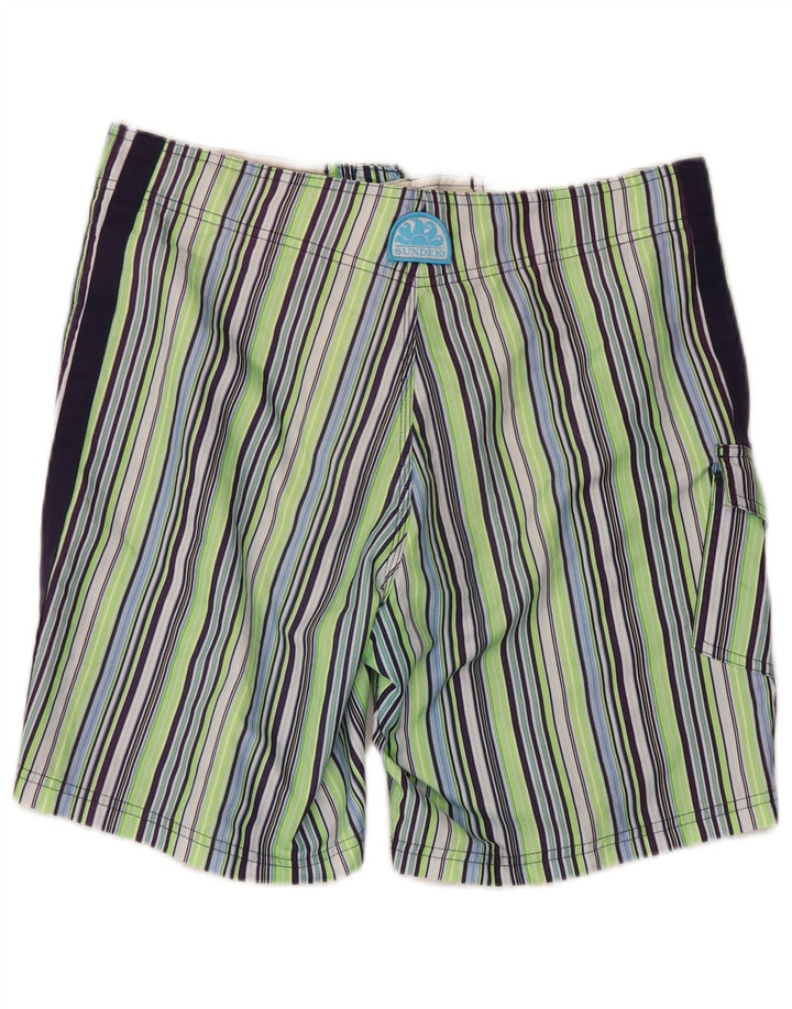 Pantaloncini da bagno da uomo Sundek medi a righe multicolori