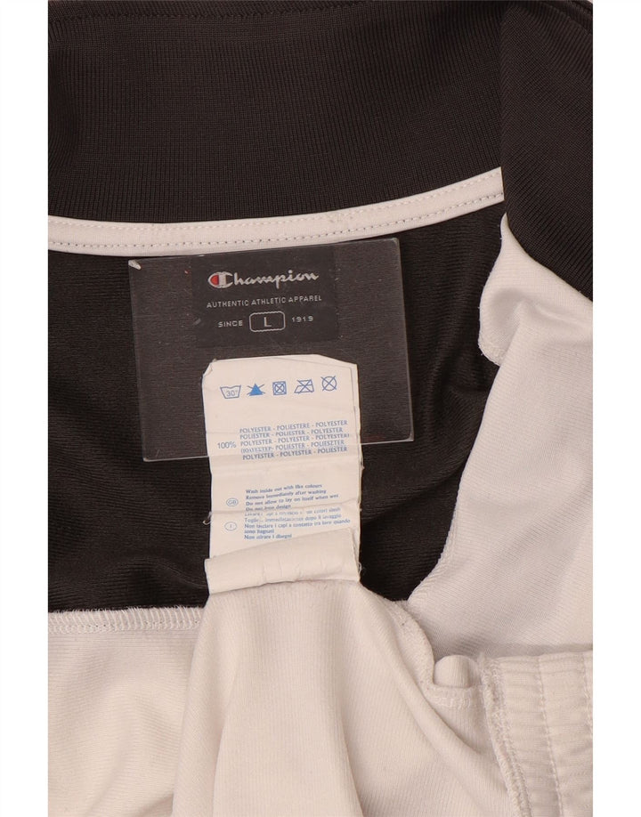 Giacca da tuta da uomo Champion, grande, in poliestere color block nero