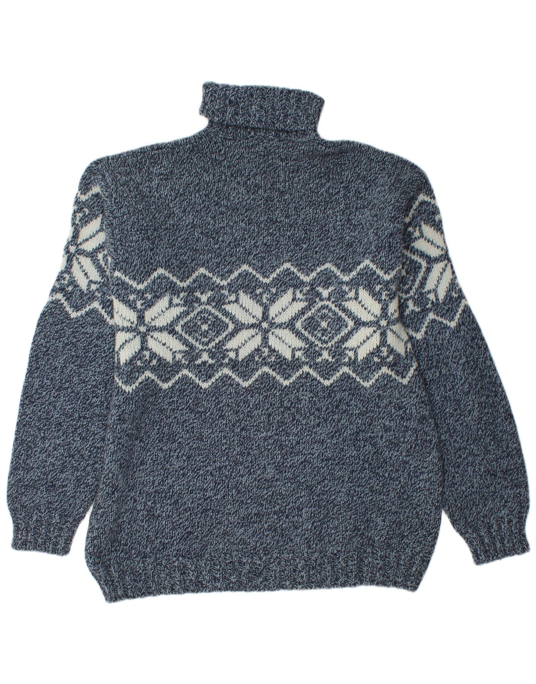 Barbieri Uomo Maglione Dolcevita Maglione XL Blu Navy Fair Isle