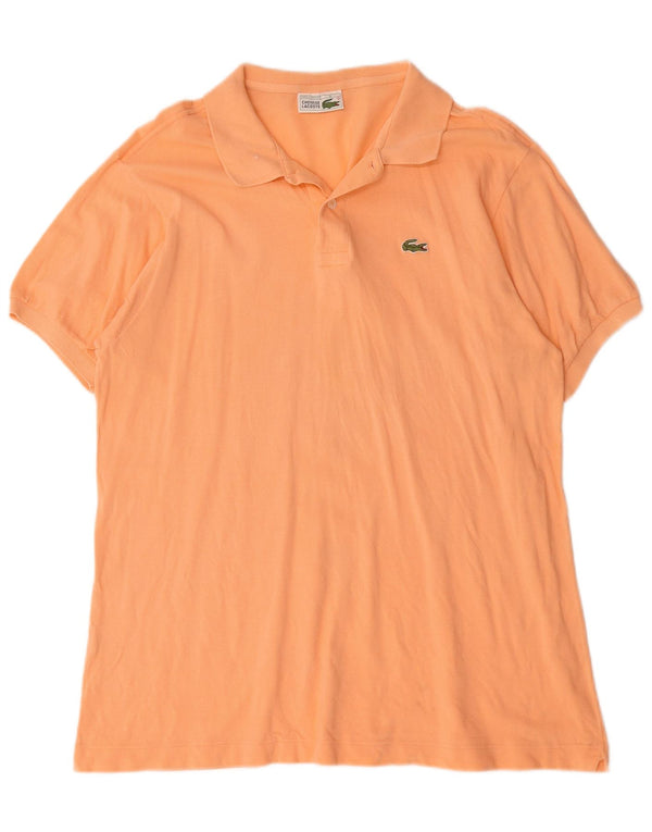 Polo da uomo Lacoste taglia 6 XL in cotone arancione