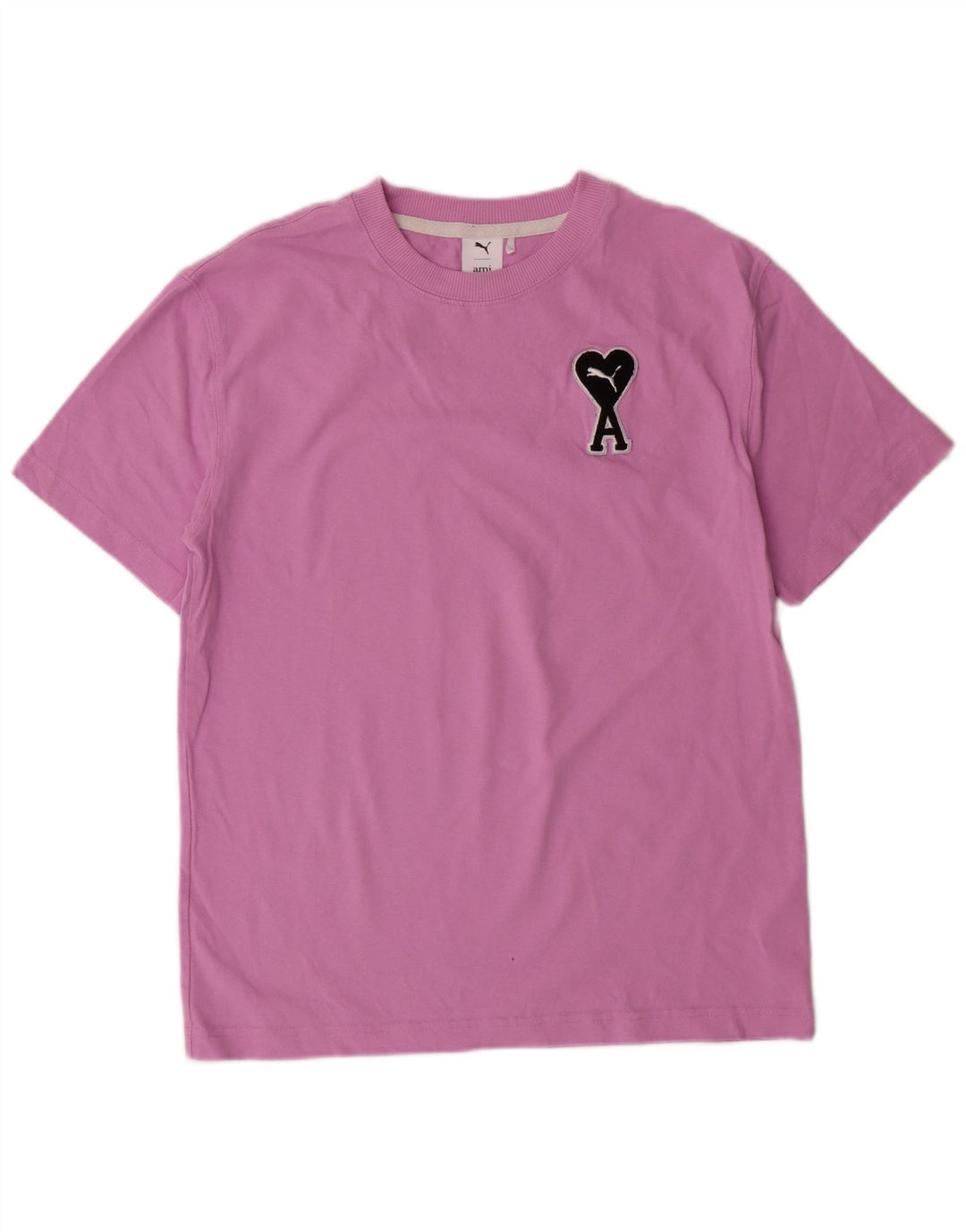 T-shirt grafica da uomo Puma Top Small in cotone rosa