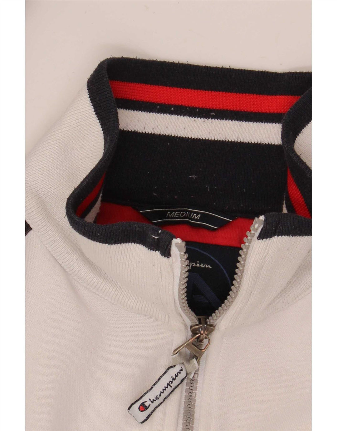 Giacca da tuta da uomo Champion in cotone color block bianco medio