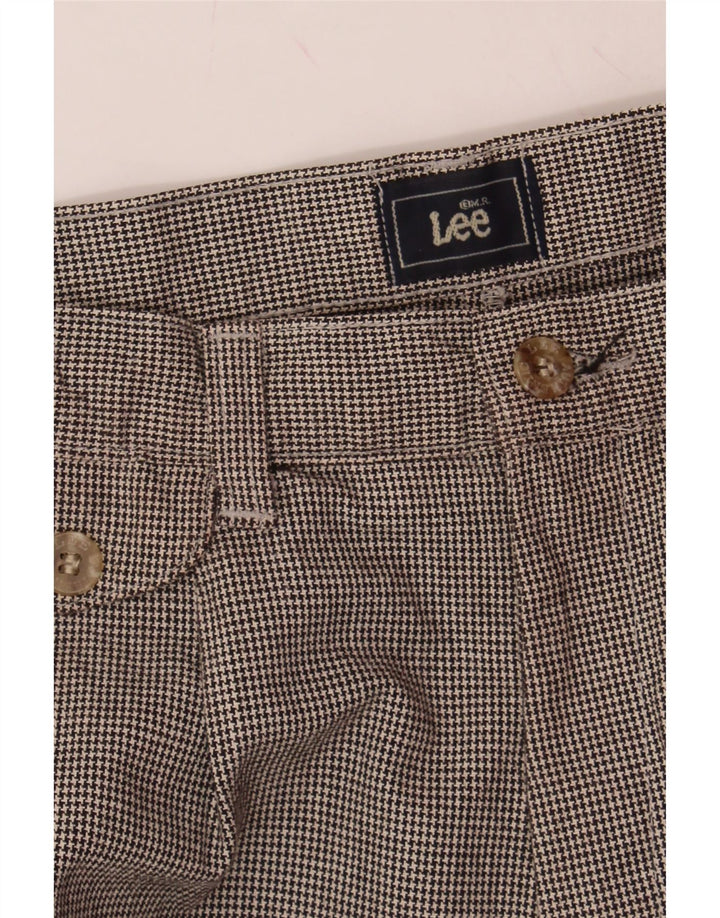 LEE Womens Pegged Chino Trousers US 8 Medium W26 L32 Grey Houndstooth Vintage Lee and Second-Hand Lee from Messina Hembry 