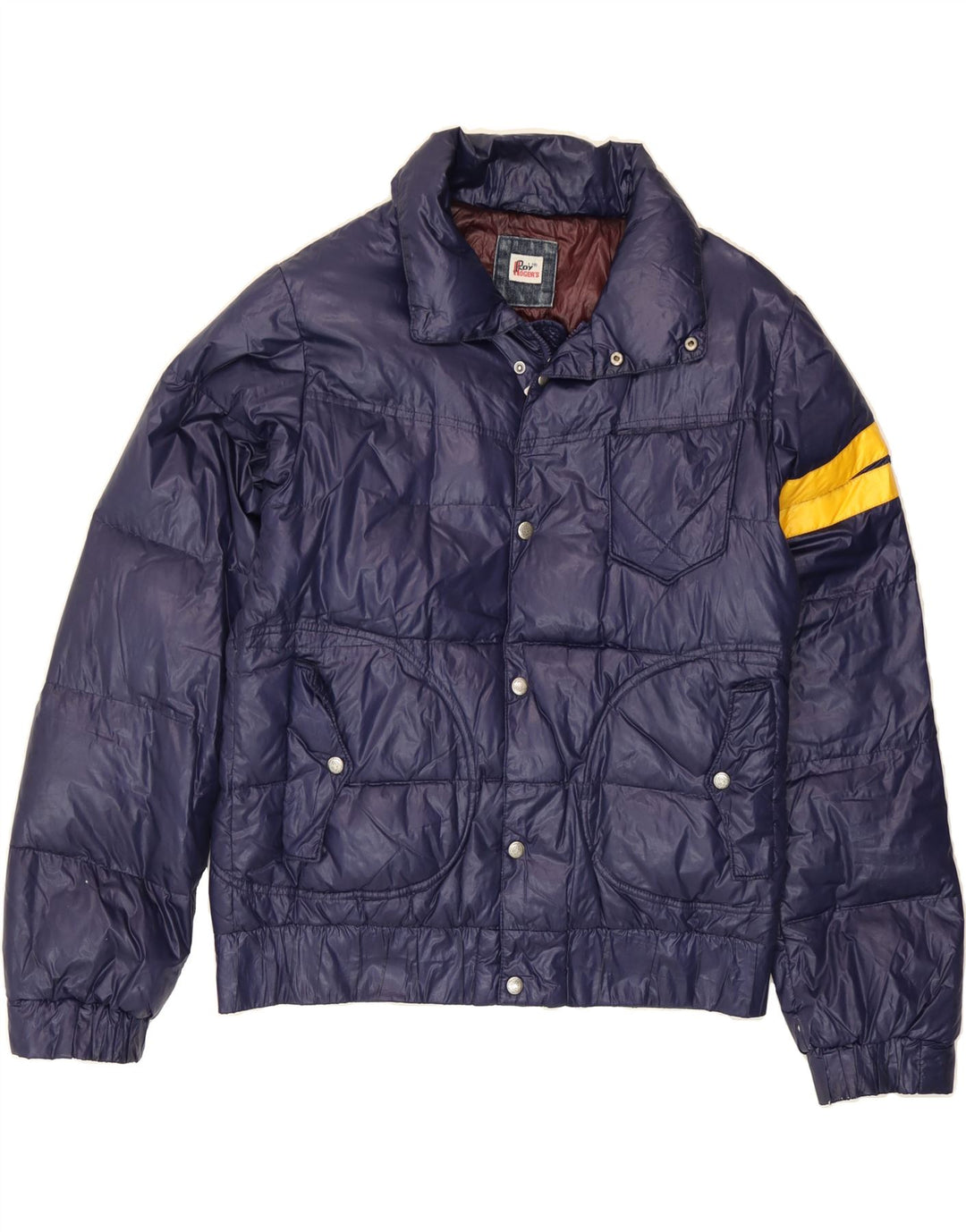 ROY ROGERS Mens Padded Jacket UK 38 Medium Navy Blue Nylon Vintage Roy Rogers and Second-Hand Roy Rogers from Messina Hembry 