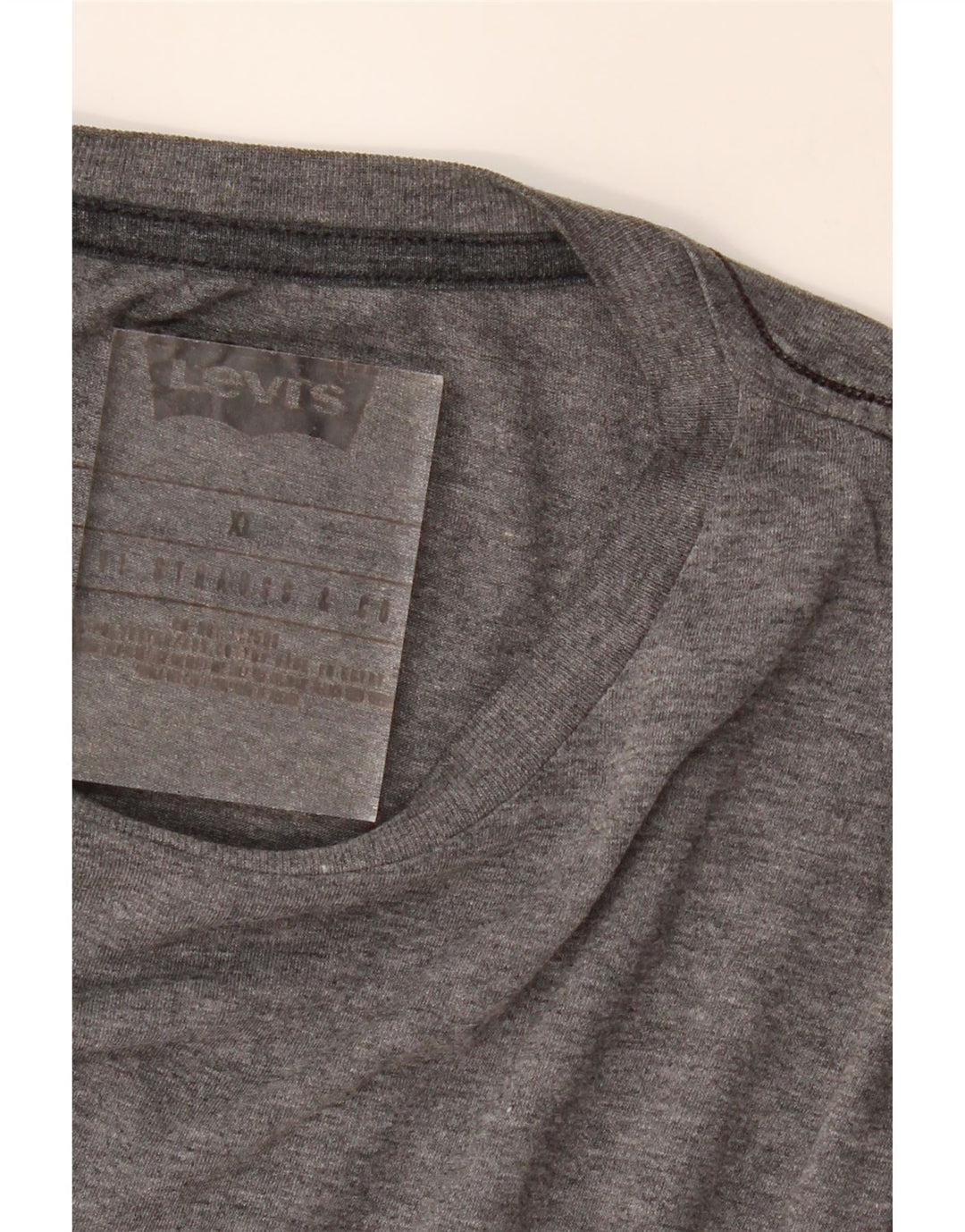 LEVI'S Mens T-Shirt Top XL Grey Vintage Levi's and Second-Hand Levi's from Messina Hembry 