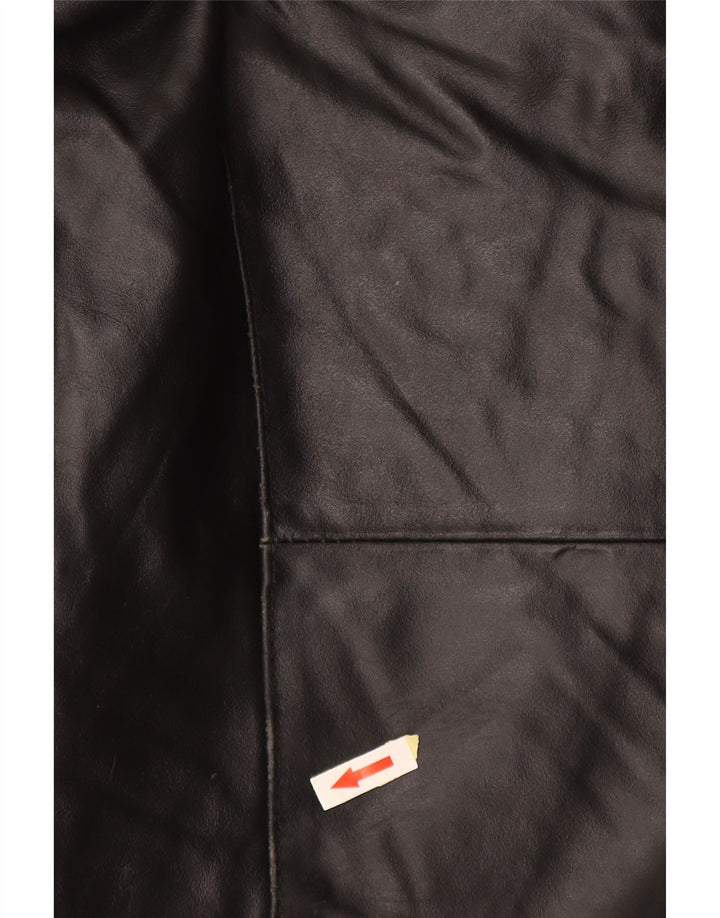 Cappotto in pelle da uomo Catbalou UK 40 grande in pelle nera