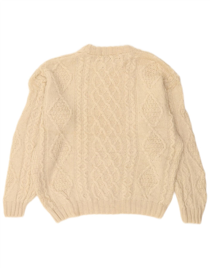 Maglione maglione girocollo da uomo Marks & Spencer 2XL lana beige
