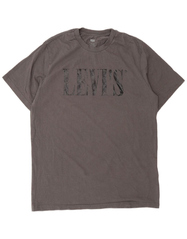 T-shirt grafica rilassata da uomo Levi's in cotone grigio medio