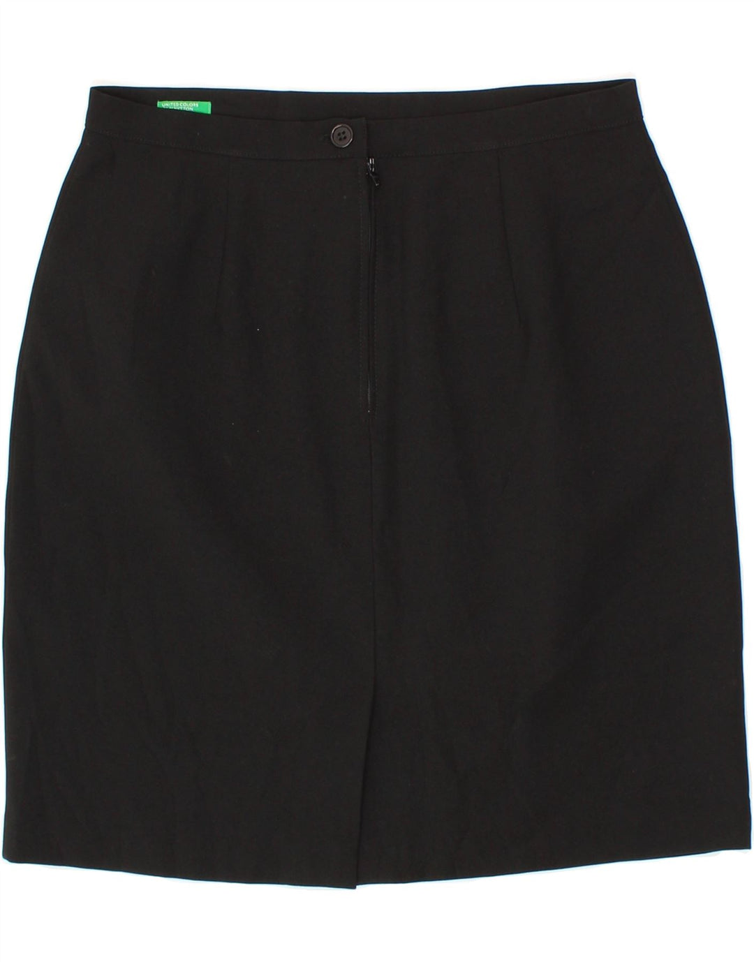 BENETTON Womens Pencil Skirt IT 44 Medium W29  Black Polyester Vintage Benetton and Second-Hand Benetton from Messina Hembry 