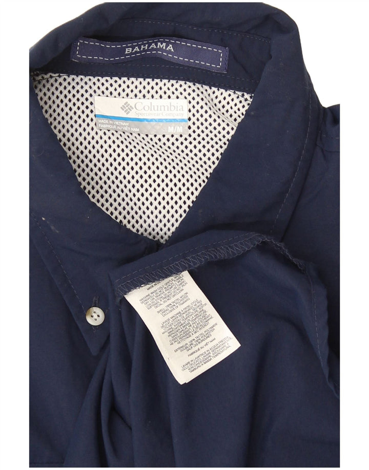 Camicia Columbia Omni-Shade da uomo in nylon blu navy medio