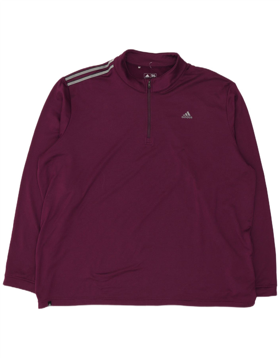 Adidas Uomo Zip Neck Pullover Tuta Top 2XL Viola Poliestere