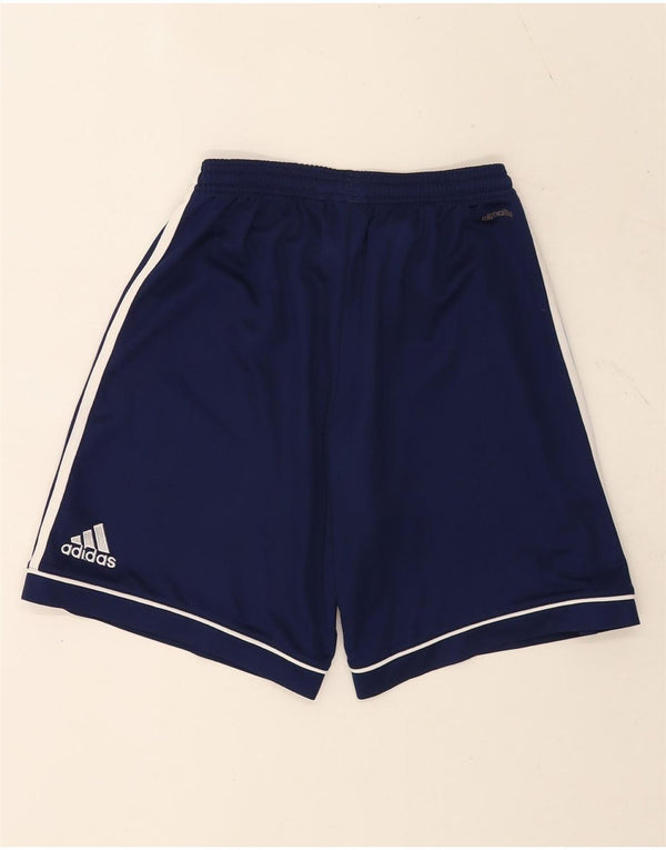 Pantaloncini sportivi Adidas Climalite da uomo piccoli in poliestere blu navy