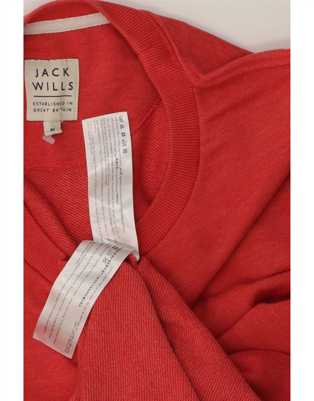 Felpa grafica da uomo Jack Wills Maglione cotone rosso medio