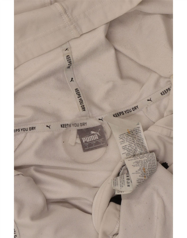 Felpa con cappuccio e zip grafica da donna PUMA UK 10 Small White Colourblock