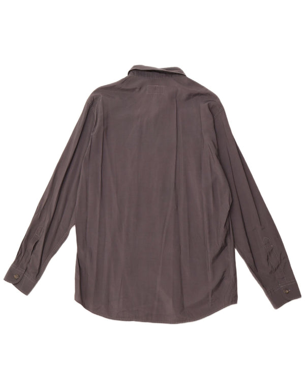 ARMANI JEANS Camicia Uomo Large in Viscosa Grigia