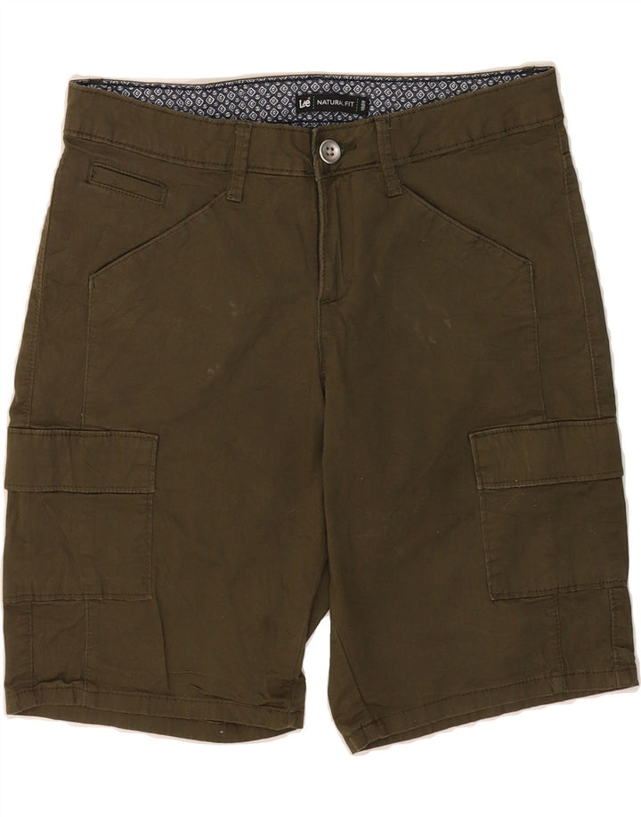 LEE Womens Natural Fit Cargo Shorts US 4 Small W32 Green Cotton Vintage Lee and Second-Hand Lee from Messina Hembry 