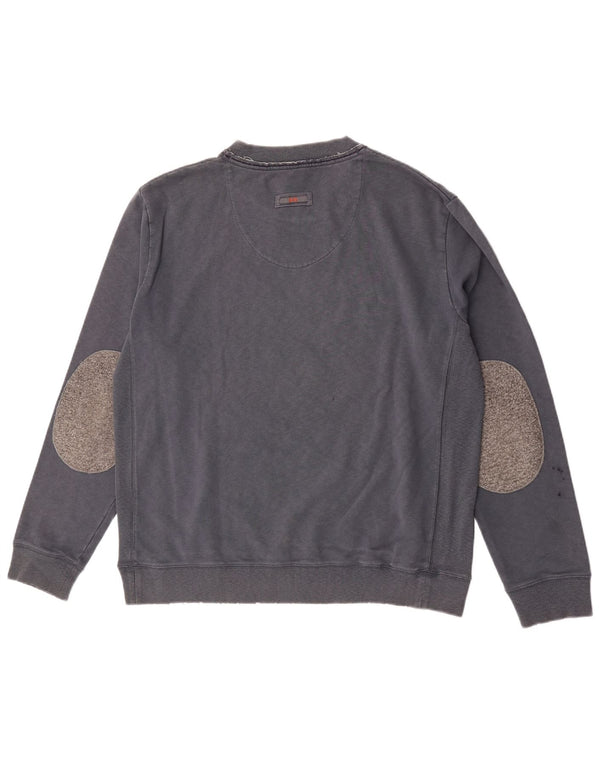 Felpa grafica da uomo Hugo Boss Maglione XL Cotone blu navy