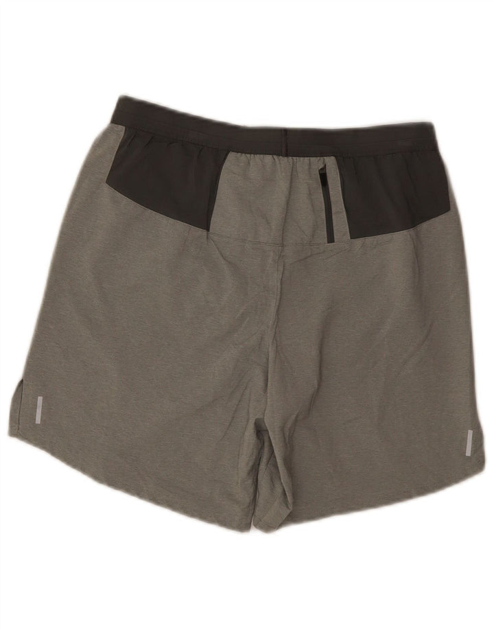 Pantaloncini sportivi Nike Dri Fit da donna UK 10 piccoli poliestere grigio