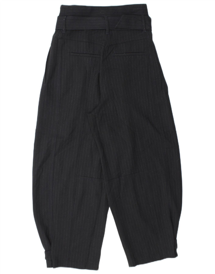 Pantaloni Harem da donna Zara piccoli W26 L25 poliestere gessato blu navy