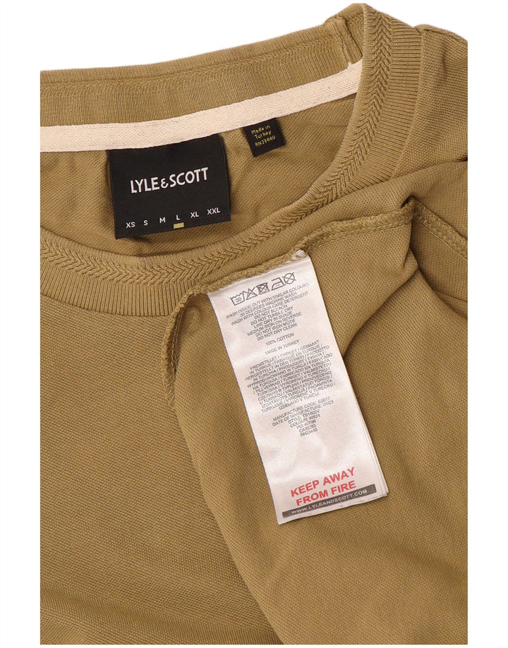 T-shirt da uomo LYLE & SCOTT grande in cotone kaki