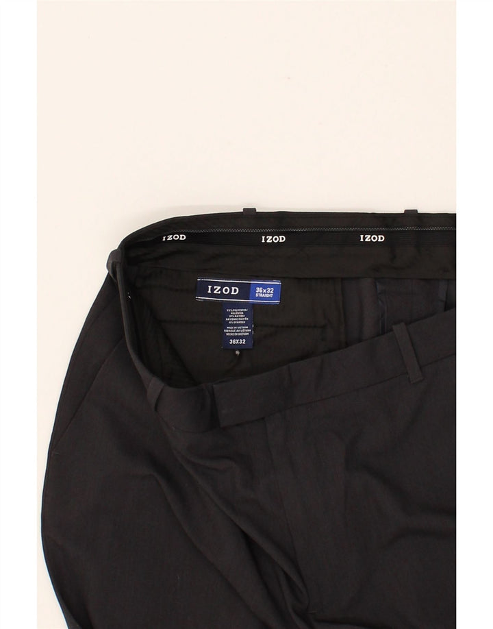 IZOD Mens Straight Suit Trousers W36 L32 Grey Polyester Vintage Izod and Second-Hand Izod from Messina Hembry 