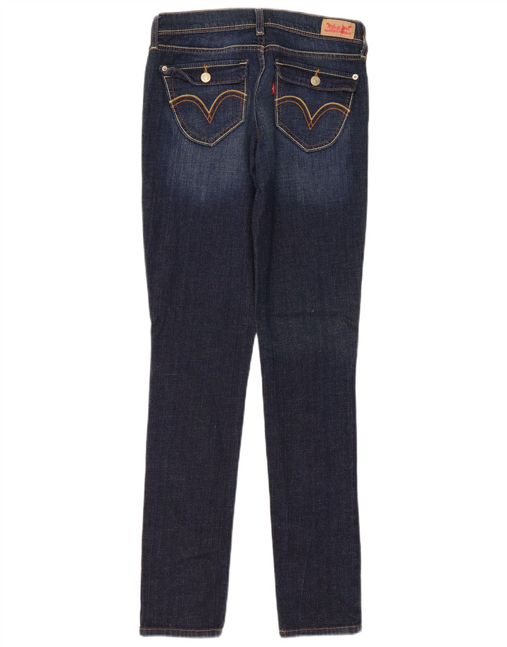 Jeans Levi's da donna 524 super bassi slim W30 L32 cotone blu navy