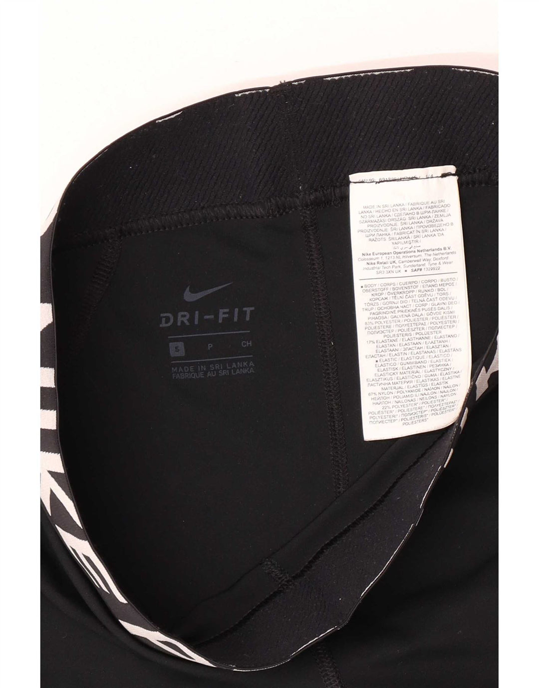 Pantaloncini sportivi grafici da donna Nike UK 8 piccoli poliestere nero