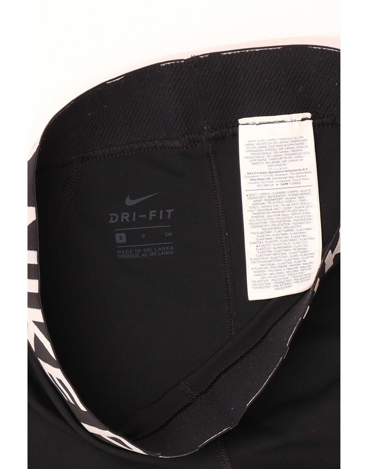 Pantaloncini sportivi grafici da donna Nike UK 8 piccoli poliestere nero